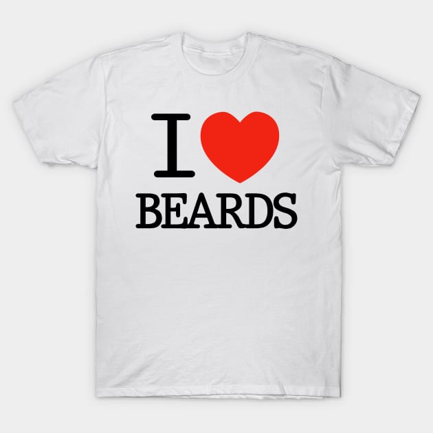 I Heart Beards T-Shirt by ScruffyTees